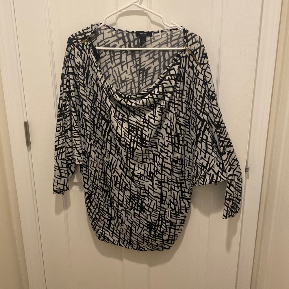 Black and white top by Alfani